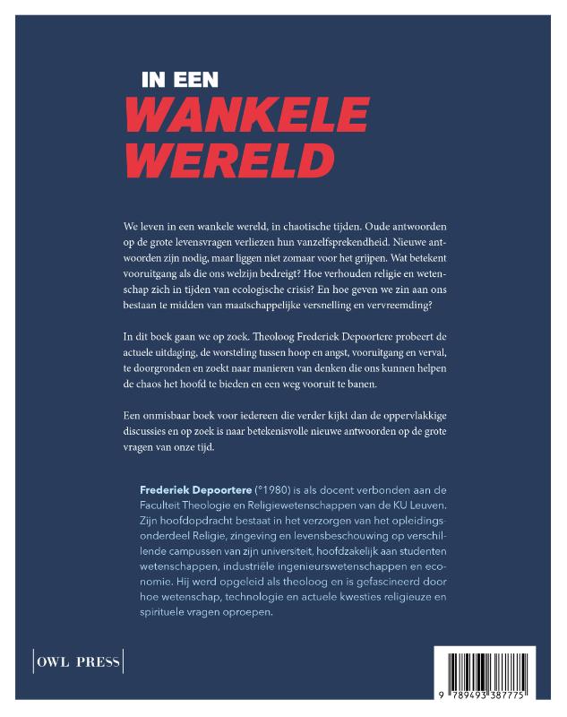 Achterkant van In een wankele wereld