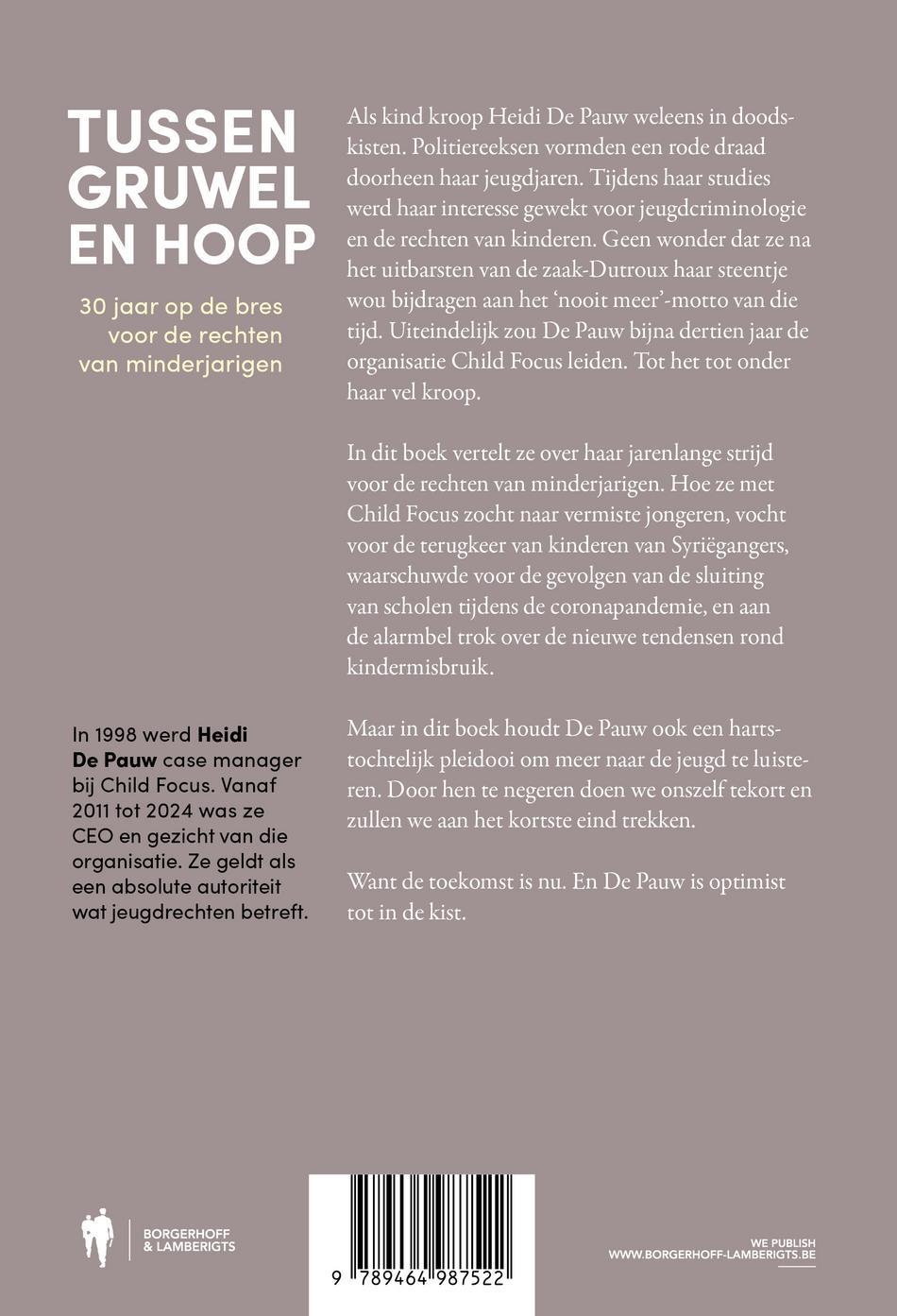 Achterkant van Tussen gruwel en hoop
