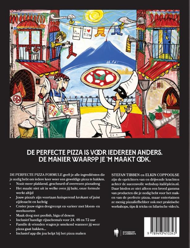 Achterkant van De perfecte pizza formule