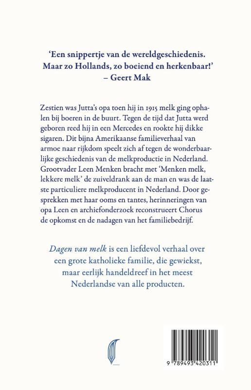 Achterkant van Dagen van melk