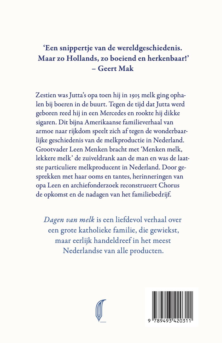 Achterkant van Dagen van melk