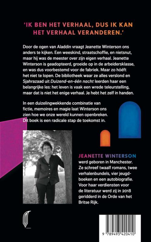 Achterkant van Eén Aladdin, twee lampen