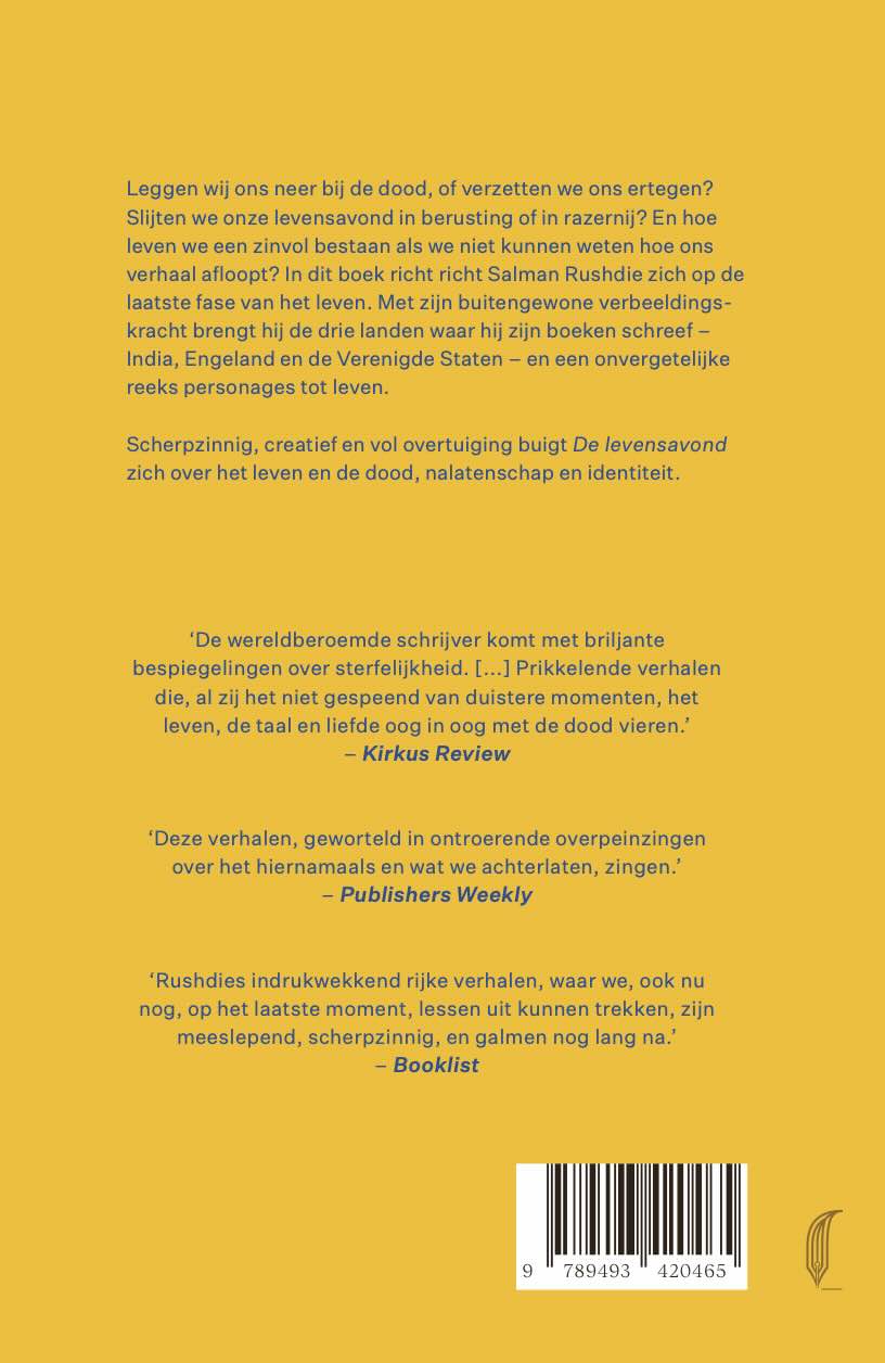 Achterkant van De levensavond