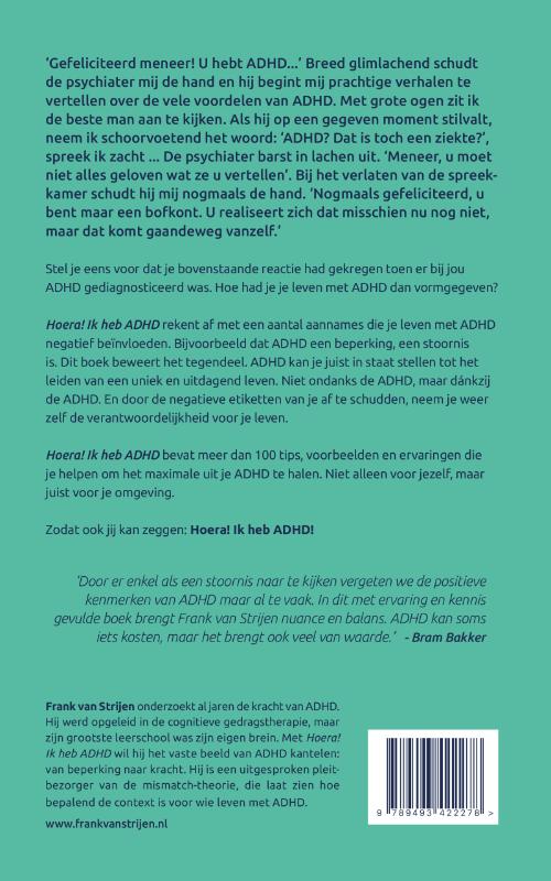 Achterkant van Hoera! Ik heb ADHD