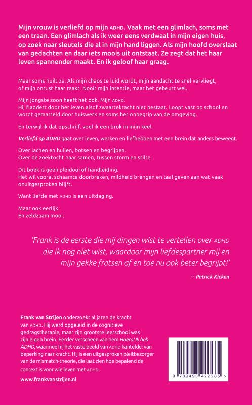 Achterkant van Verliefd op ADHD