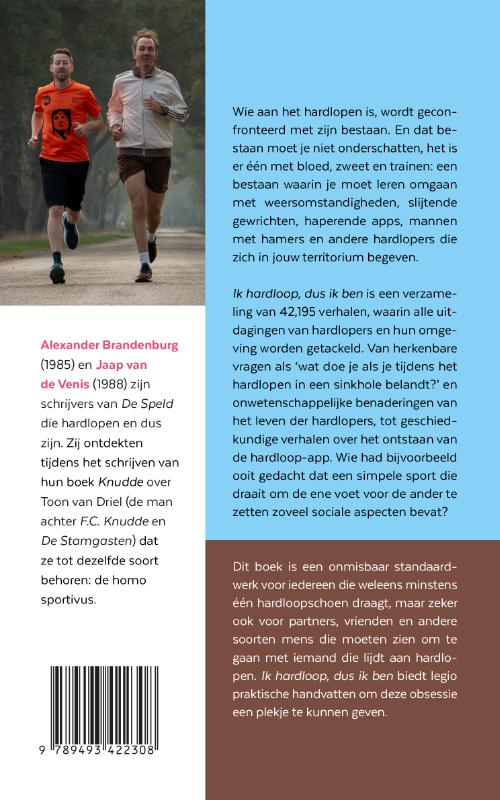 Achterkant van Ik hardloop, dus ik ben