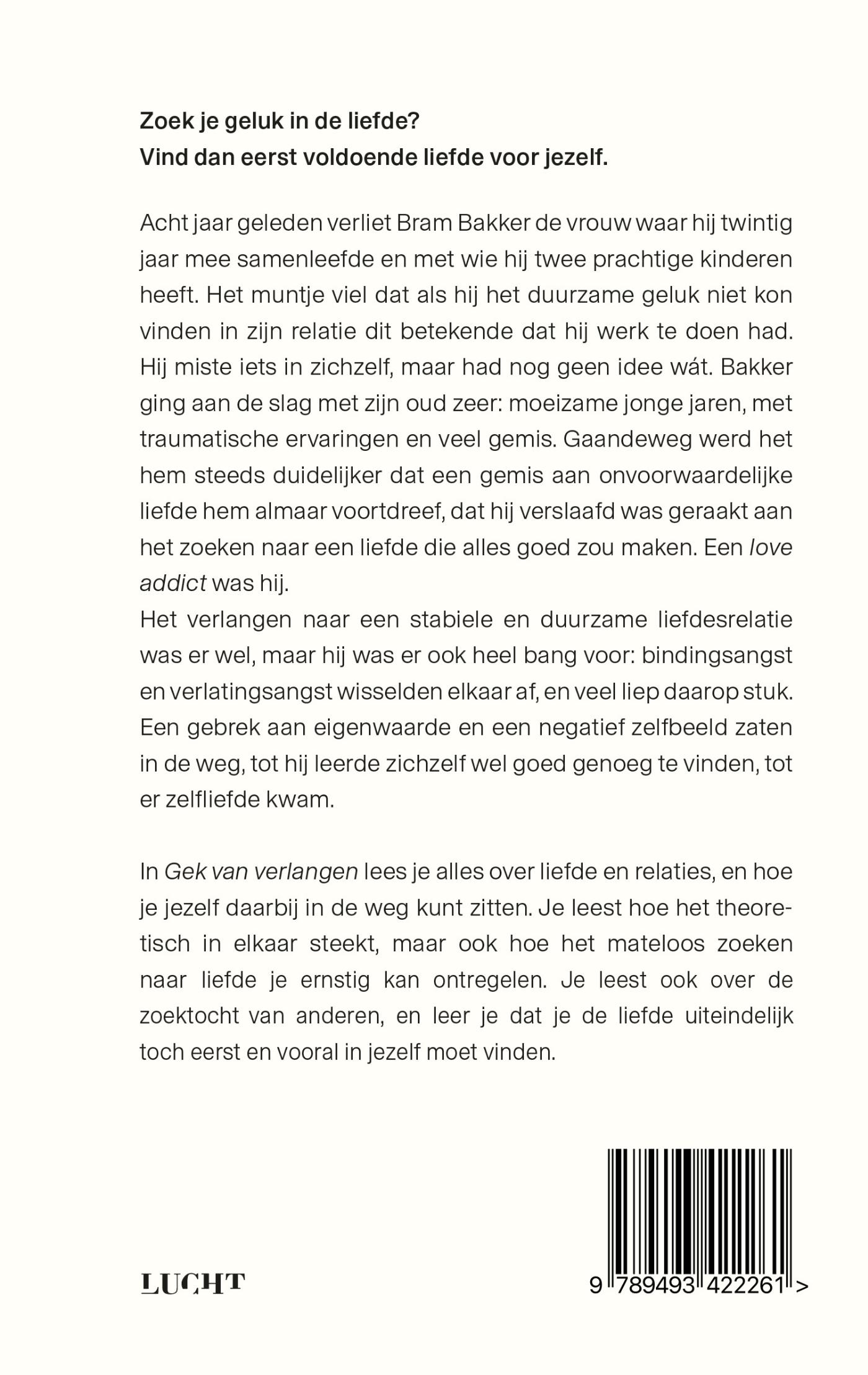 Achterkant van Gek van verlangen
