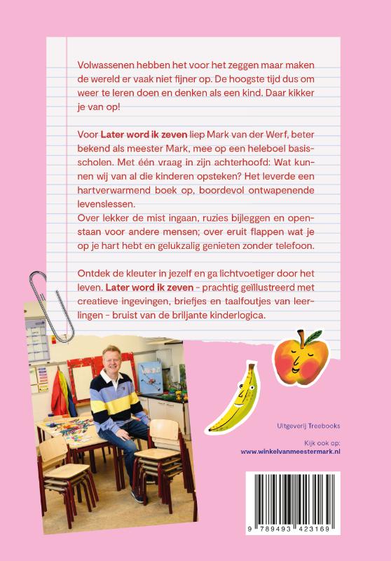 Achterkant van Meester Mark - Later word ik zeven
