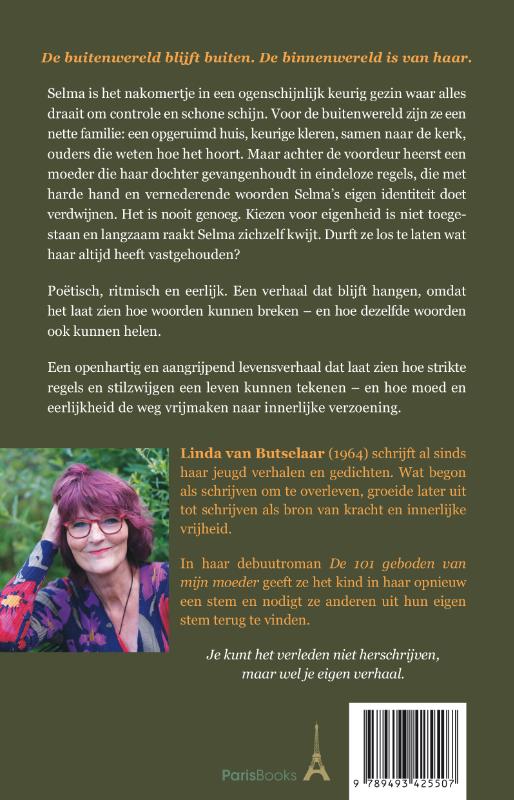 Achterkant van De 101 geboden van mijn moeder