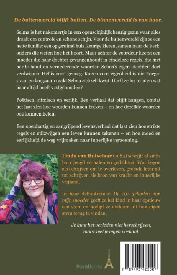 Achterkant van De 101 geboden van mijn moeder