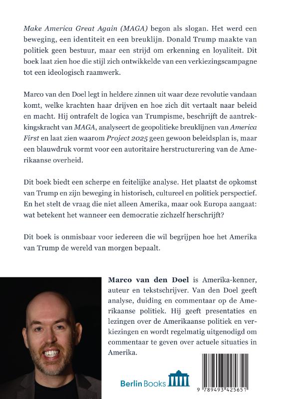 Achterkant van Het Amerika van Trump