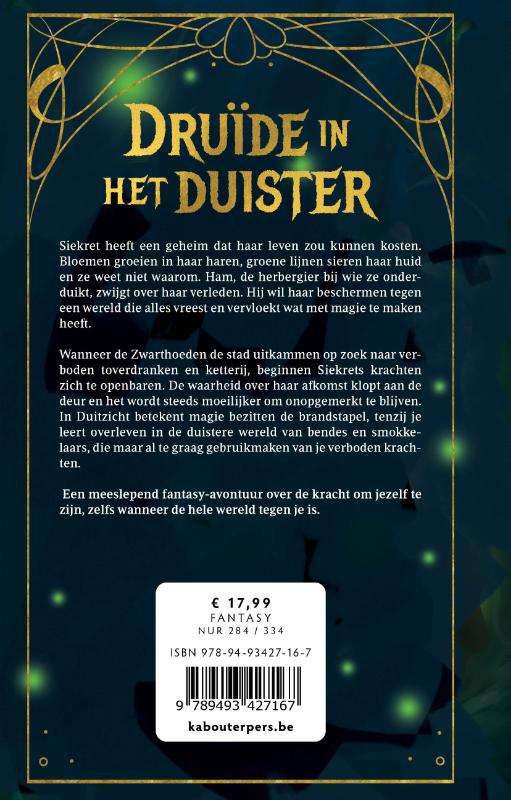 Achterkant van Druïde in het duister