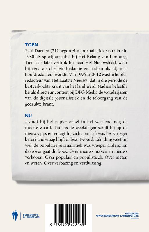 Achterkant van Wat is er aan de hand met de krant?