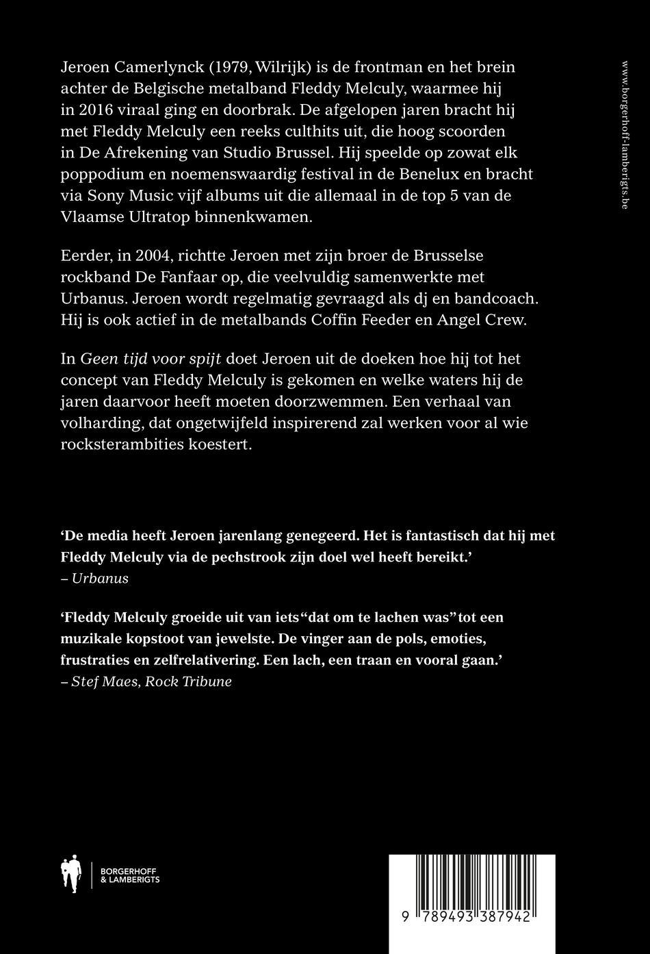Achterkant van Geen tijd voor spijt