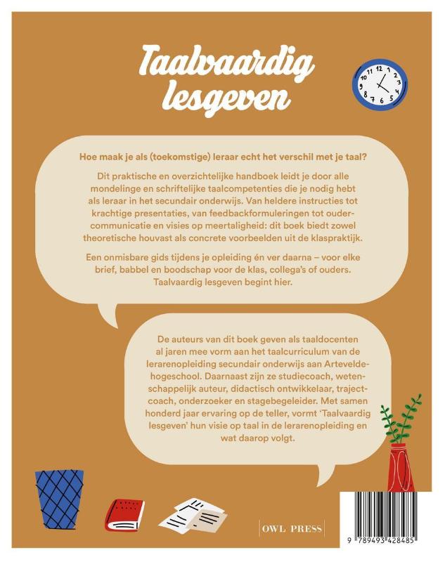 Achterkant van Taalvaardig lesgeven