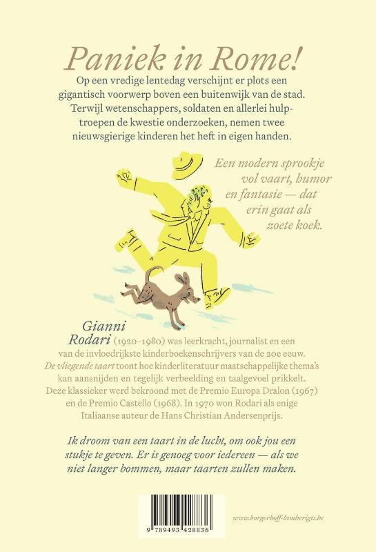 Achterkant van De vliegende taart