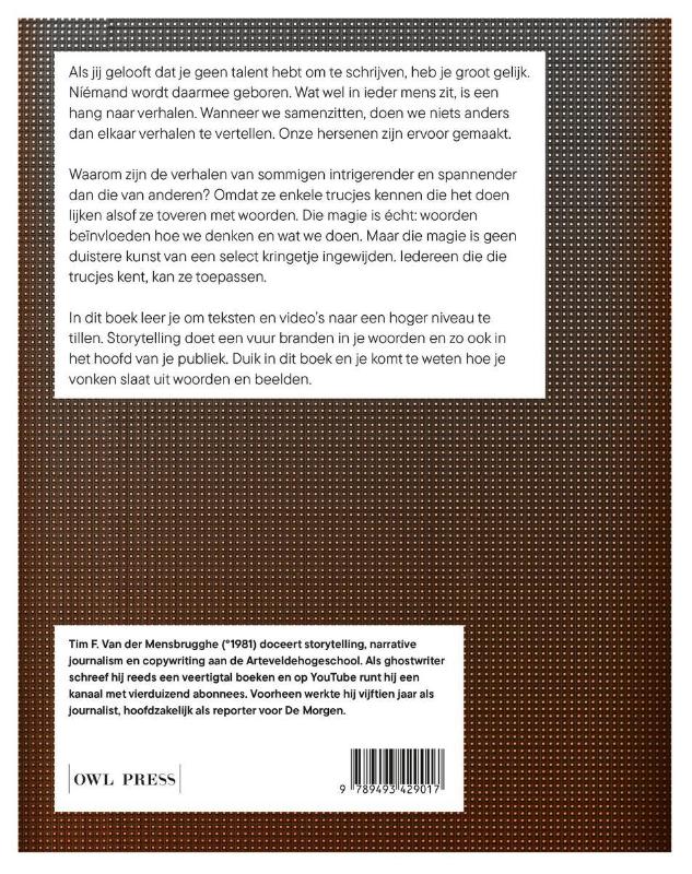 Achterkant van Storytelling