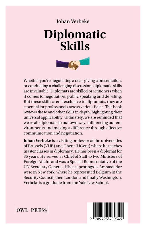 Achterkant van Diplomatic skills