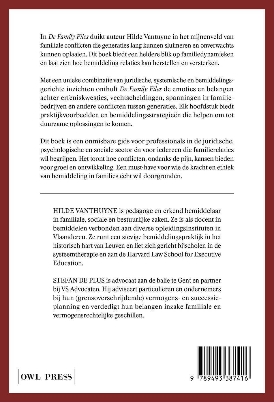 Achterkant van De family files