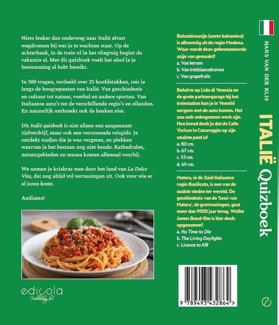 Achterkant van Italië Quizboek