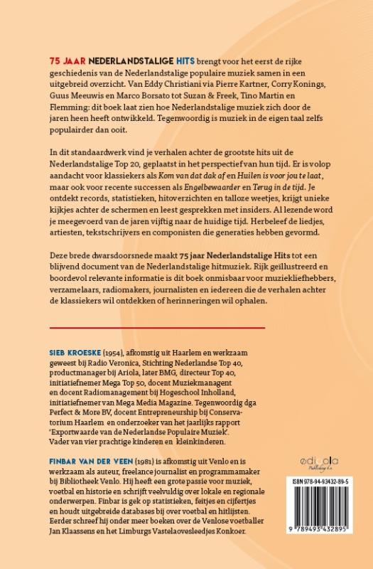 Achterkant van 75 jaar Nederlandstalige Hits 1950-2025