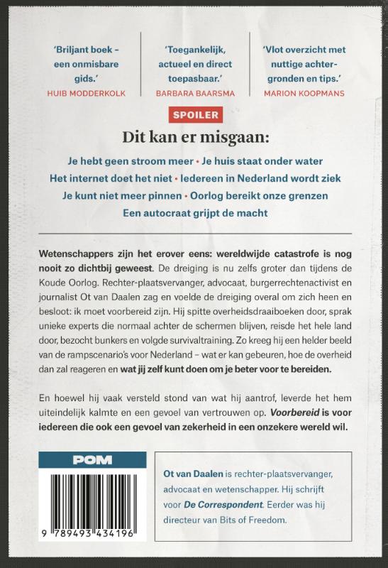Achterkant van Voorbereid