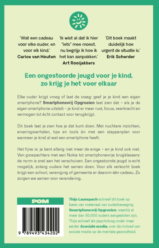Achterkant van Smartphonevrij opgroeien