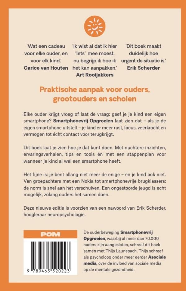 Achterkant van Smartphonevrij opgroeien