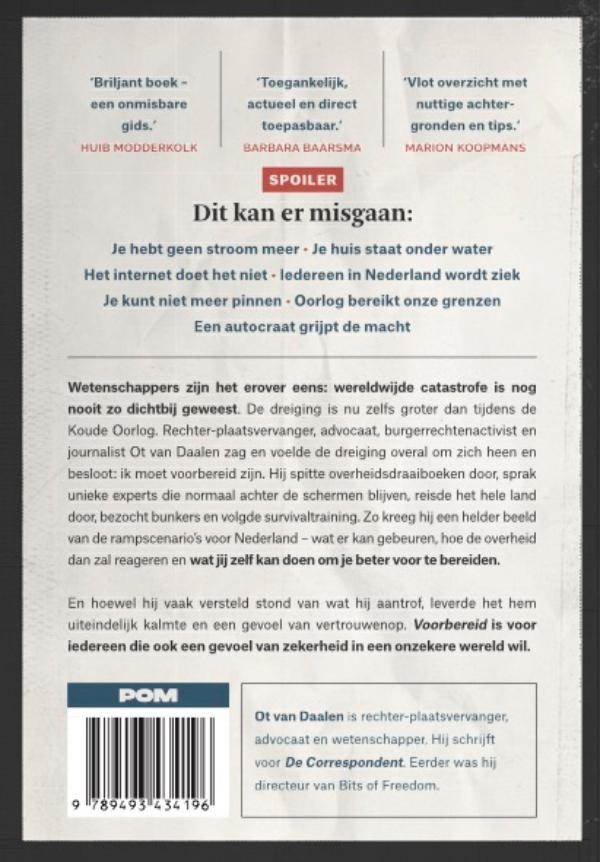 Achterkant van Voorbereid
