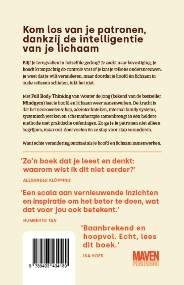 Achterkant van Full Body Thinking