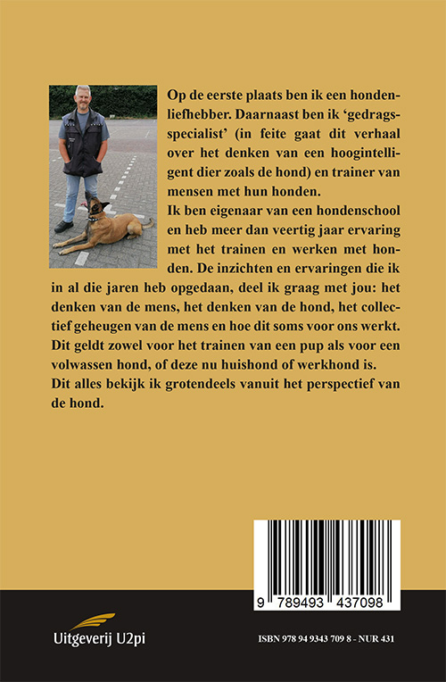 Achterkant van Over onze hond