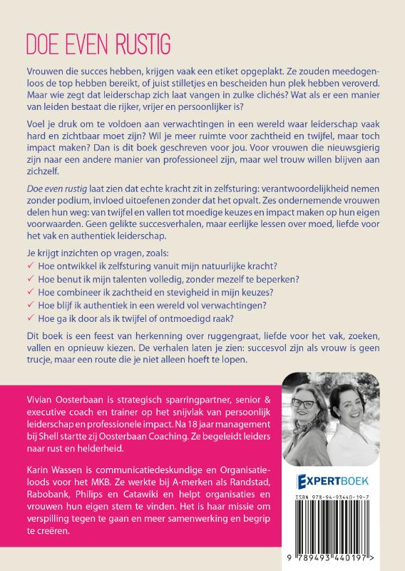 Achterkant van Doe even rustig