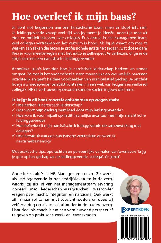 Achterkant van Hoe overleef ik mijn baas?