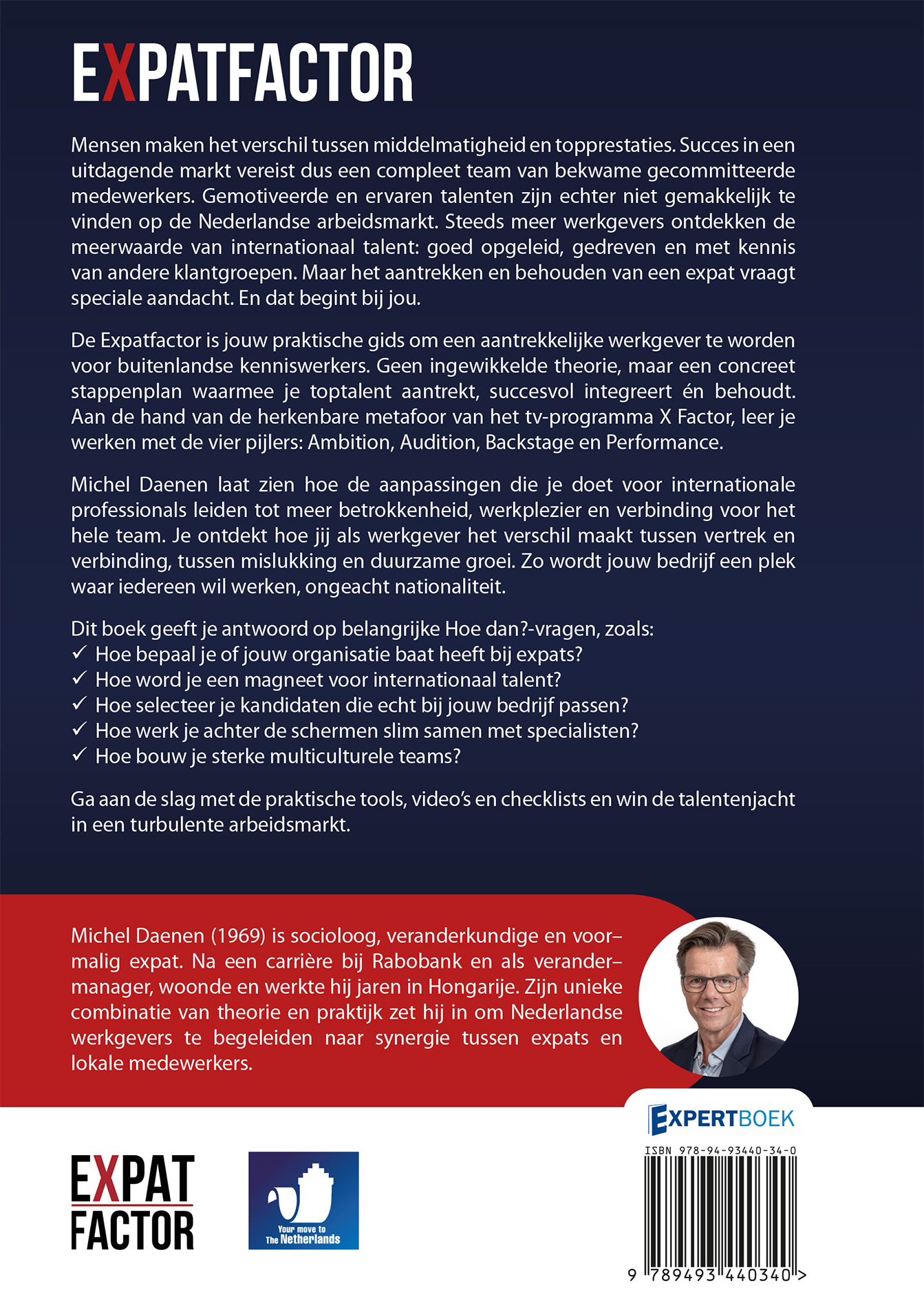 Achterkant van Expatfactor