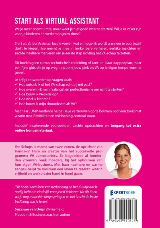Achterkant van Start als Virtual Assistant