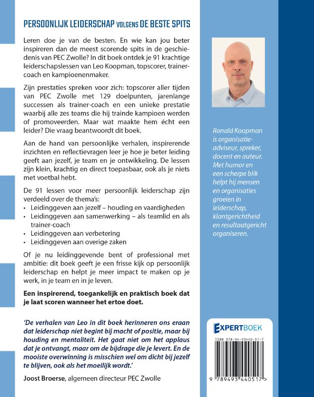 Achterkant van Persoonlijk leiderschap volgens de beste spits