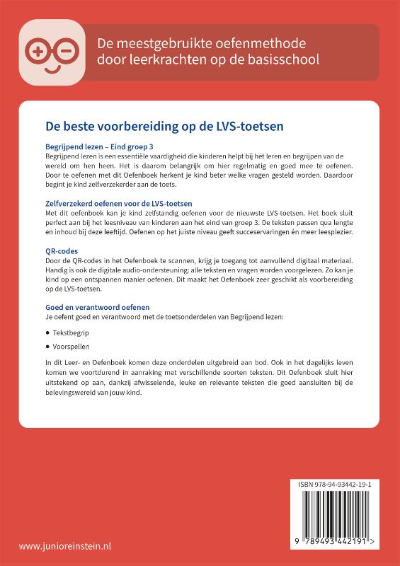 Achterkant van Begrijpend lezen voor de LVS-toetsen - Groep 3