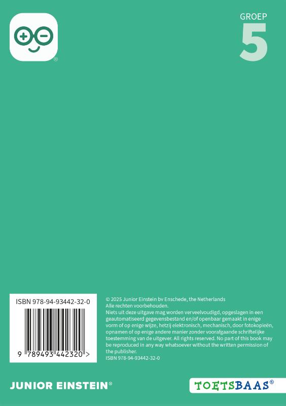 Achterkant van Rekenen voor de LVS-toetsen - Groep 5 - Antwoordenboek 2