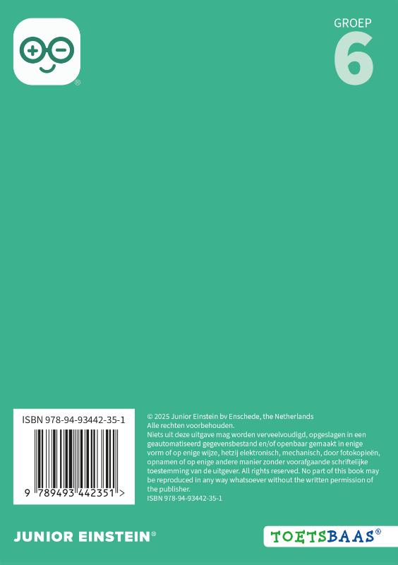 Achterkant van Rekenen voor de LVS-toetsen - Groep 6 - Antwoordenboek 1