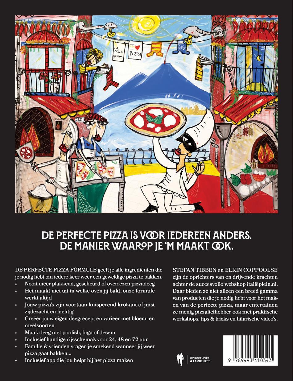 Achterkant van De perfecte pizza formule