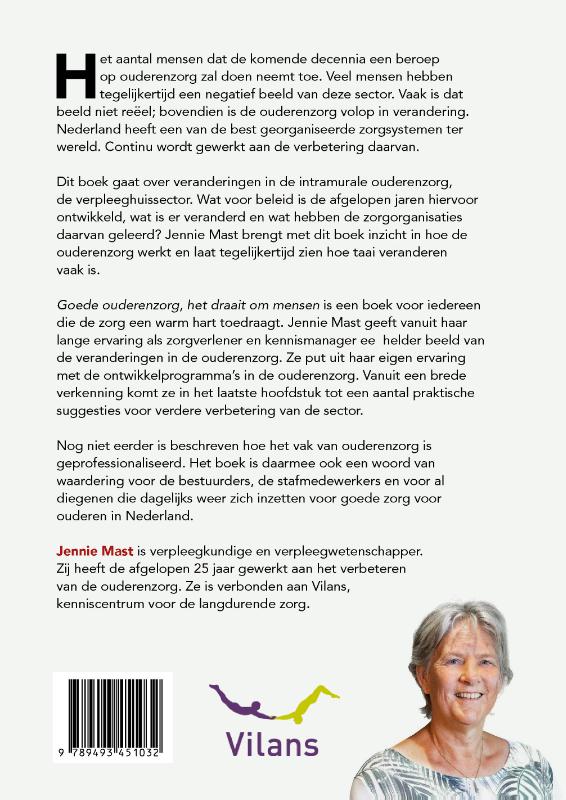 Achterkant van Goede ouderenzorg, het draait om mensen