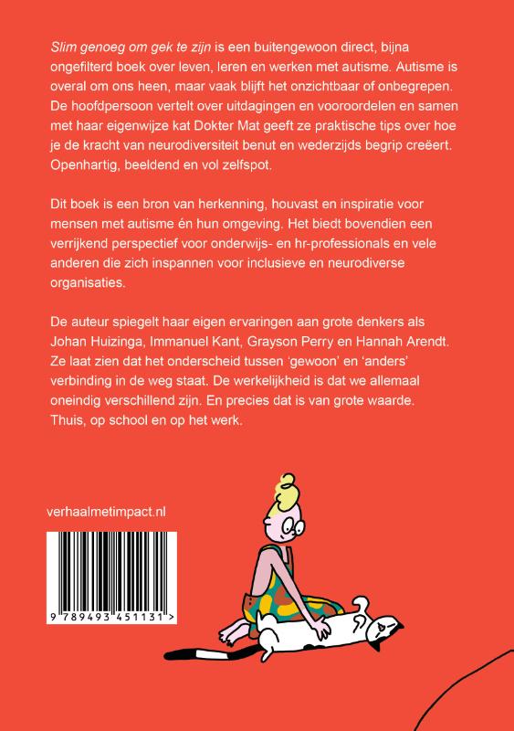 Achterkant van Slim genoeg om gek te zijn