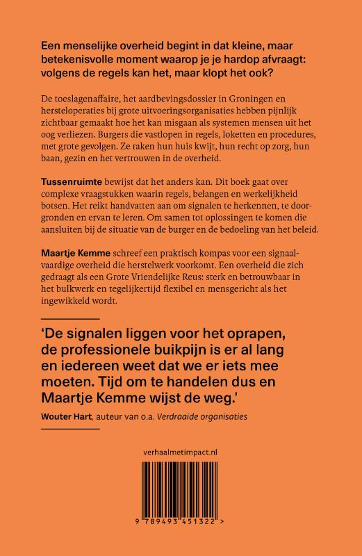 Achterkant van Tussenruimte