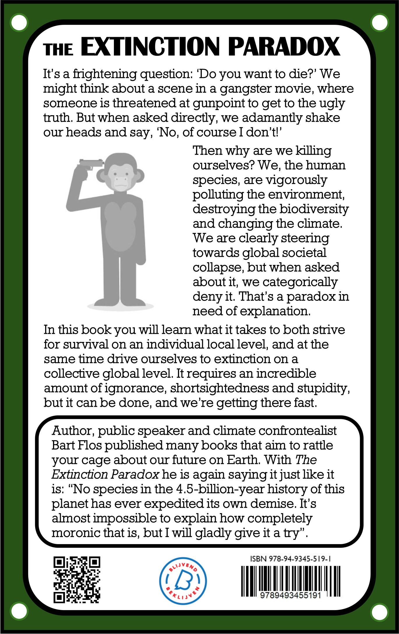 Achterkant van The Extinction Paradox