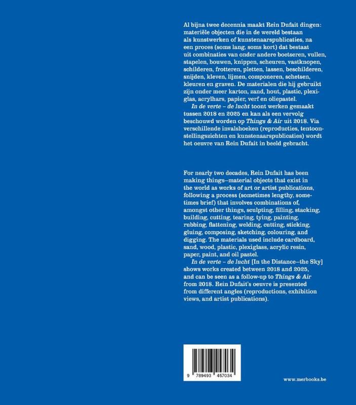 Achterkant van Rein Dufait. In de Verte – De Lucht