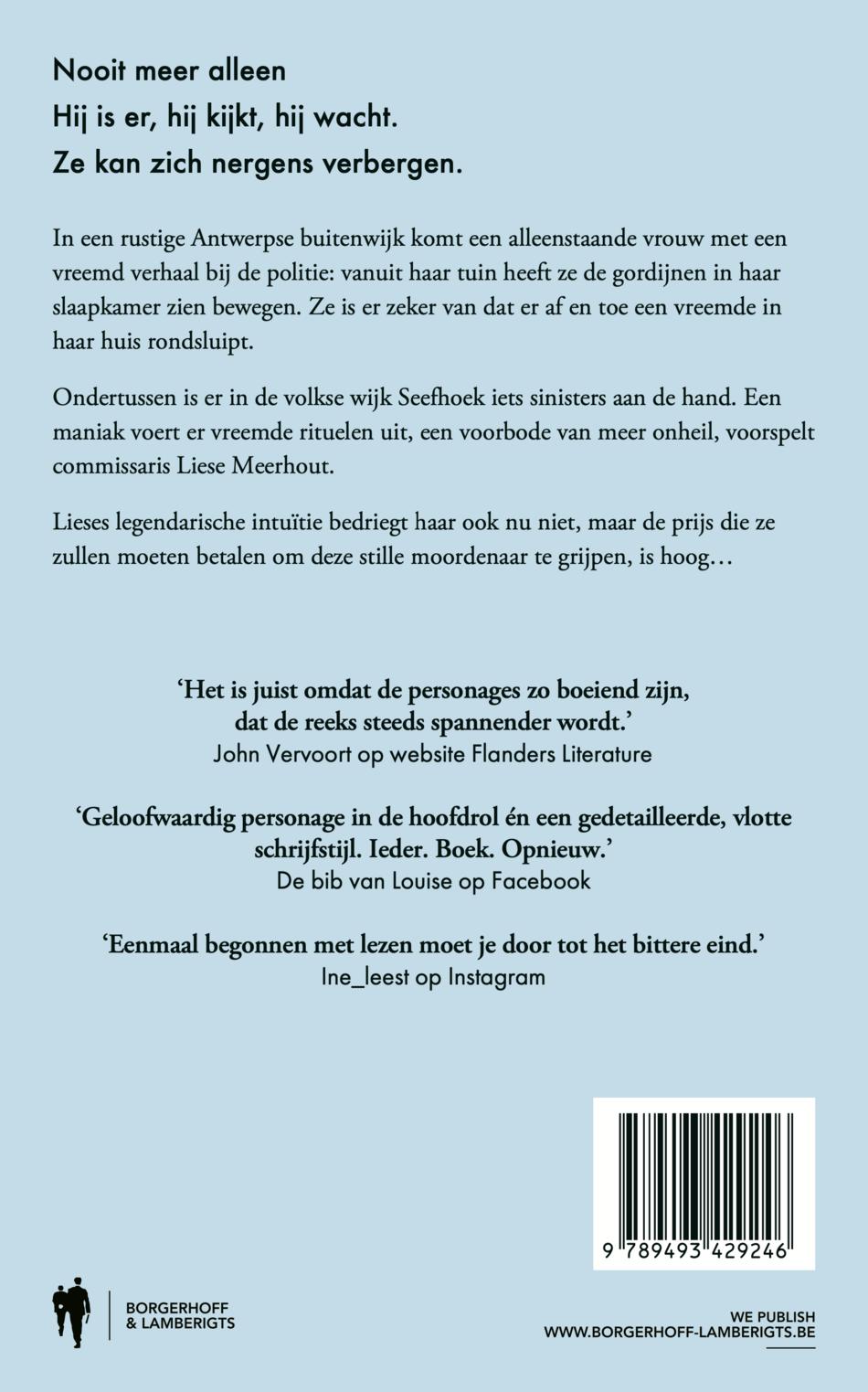 Achterkant van Nooit meer alleen