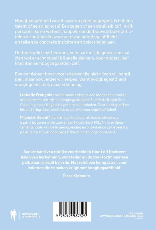Achterkant van Hoogbegaafd opgroeien