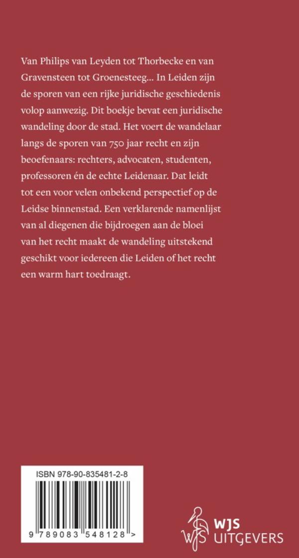 Achterkant van Een juridische wandeling door Leiden