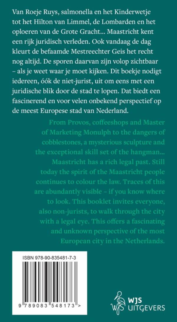 Achterkant van Een juridische wandeling door Maastricht