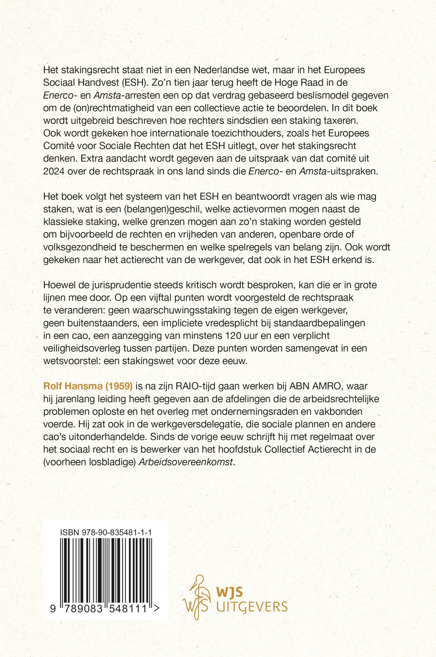 Achterkant van Een stakingswet voor deze eeuw